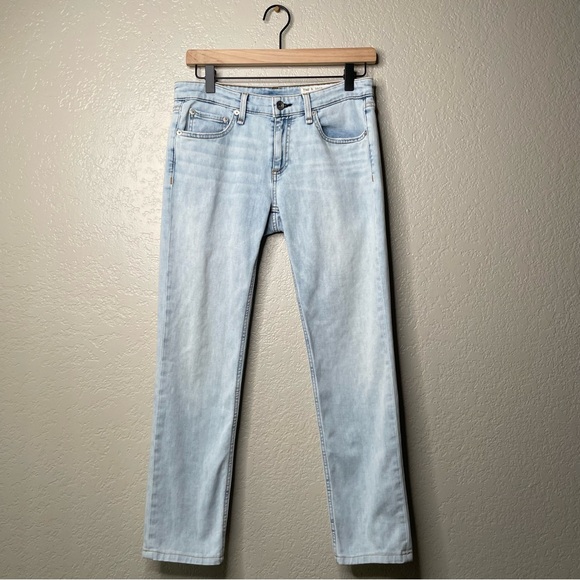 Rag & Bone Dre Low Rise Slim Boyfriend Denim Jeans Light Wash - Picture 2 of 14